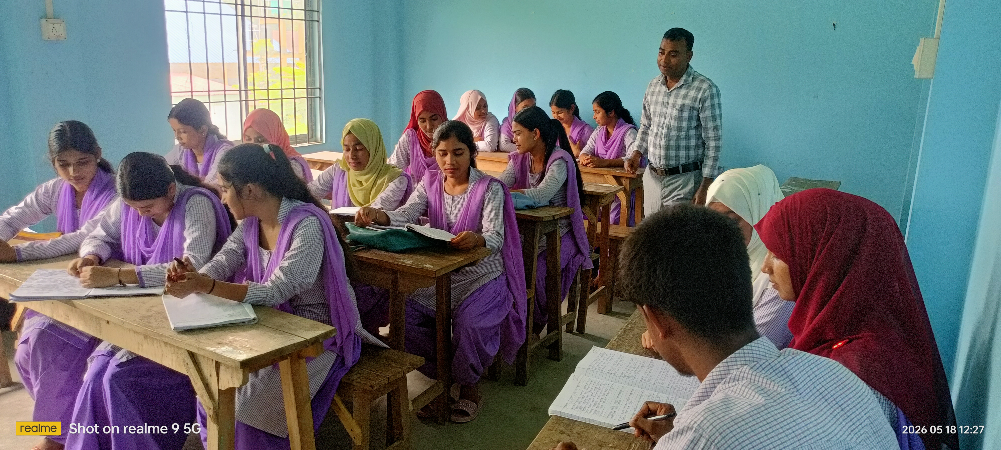 Group Discussion among the students